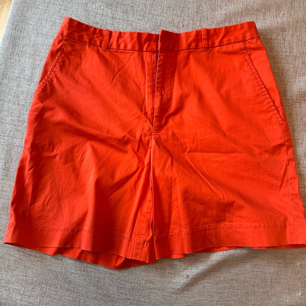 Ralph Lauren Golf Women’s Preppy Golf Coral Bright Medium Length Bermuda Shorts